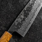 Santoku Sweden Stainless Steel Mirror Nashiji Washi Damascus Yaki Urushi Handle 165mm (6.5”)-[Musashi]-[Japanese-Kitchen-Knives]