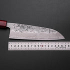 Santoku Sweden Stainless Steel Nashiji Washi Damascus Walnut Handle 165mm (6.5”)-[Musashi]-[Japanese-Kitchen-Knives]