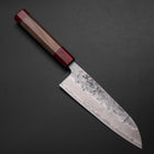 Santoku Sweden Stainless Steel Nashiji Washi Damascus Walnut Handle 165mm (6.5”)-[Musashi]-[Japanese-Kitchen-Knives]