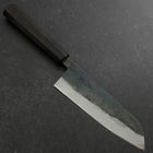 Santoku V-Toku 2 Kurouchi Damascus Buffalo Ebony Handle 165mm (6.5”)-[Musashi]-[Japanese-Kitchen-Knives]