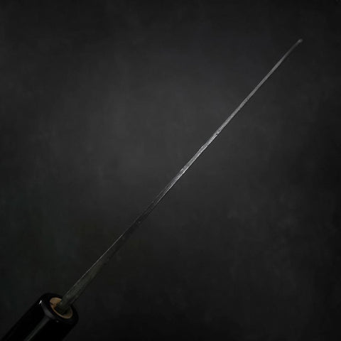 Santoku V-Toku Kurouchi Damascus Buffalo Magnolia Handle 170mm (6.7”)-[Musashi]-[Japanese-Kitchen-Knives]