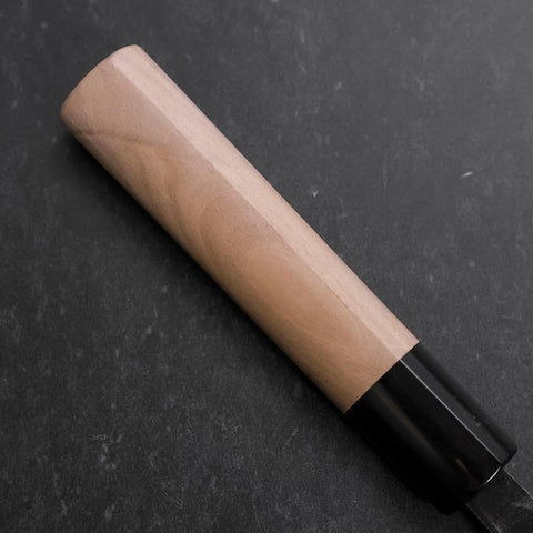 Santoku V-Toku Kurouchi Damascus Buffalo Magnolia Handle 170mm (6.7”)-[Musashi]-[Japanese-Kitchen-Knives]