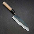 Santoku V-Toku Kurouchi Damascus Buffalo Magnolia Handle 170mm (6.7”)-[Musashi]-[Japanese-Kitchen-Knives]
