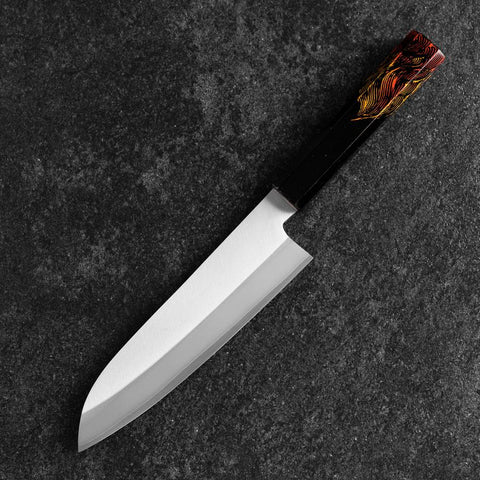 Santoku VG-1 Kasumi Fire Urushi Handle 180mm (7”)-[Musashi]-[Japanese-Kitchen-Knives]