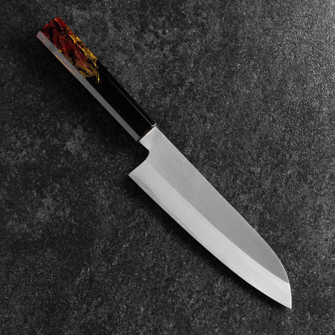Santoku VG-1 Kasumi Fire Urushi Handle 180mm (7”)-[Musashi]-[Japanese-Kitchen-Knives]