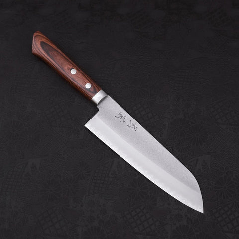 Santoku VG-1 Nashiji Western Mahogany Handle 165mm (6.5”)-[Musashi]-[Japanese-Kitchen-Knives]
