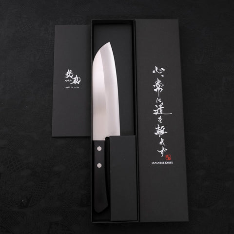 Santoku VG-1 Polished Western Black Handle 165mm Limited (6.5”)-[Musashi]-[Japanese-Kitchen-Knives]
