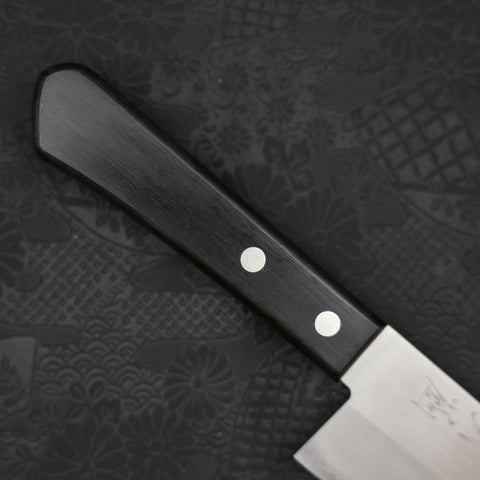 Santoku VG-1 Polished Western Black Handle 170mm (Tsuba Nashi) (6.7”)-[Musashi]-[Japanese-Kitchen-Knives]