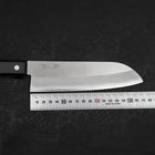 Santoku VG-1 Polished Western Black Handle 170mm (Tsuba Nashi) (6.7”)-[Musashi]-[Japanese-Kitchen-Knives]