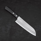 Santoku VG-1 Polished Western Black Handle 170mm (Tsuba Nashi) (6.7”)-[Musashi]-[Japanese-Kitchen-Knives]