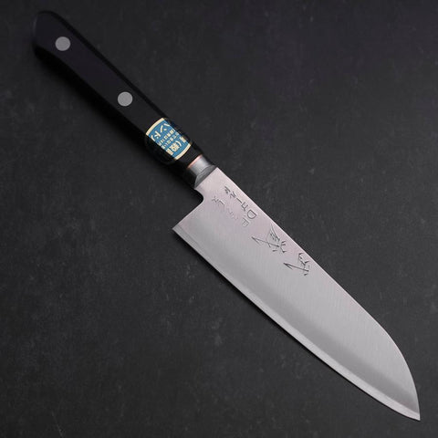 Santoku VG-1 Polished Western Copper Inlay Handle 135mm (5.3”)-[Musashi]-[Japanese-Kitchen-Knives]