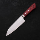 Santoku VG-1 Tsuchime Damascus Western Red Handle 130mm (5.1”)-[Musashi]-[Japanese-Kitchen-Knives]