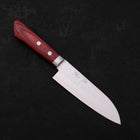 Santoku VG-1 Tsuchime Damascus Western Red Handle 130mm (5.1”)-[Musashi]-[Japanese-Kitchen-Knives]