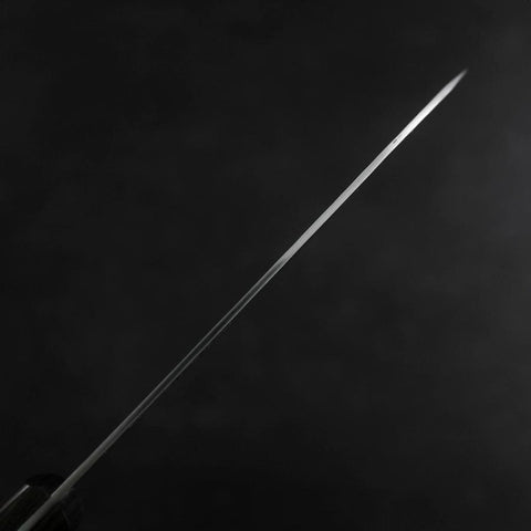 Santoku VG-1 Tsuchime Western Brown Mahogany Handle 130mm (Tsuba Nashi) (5.1”)-[Musashi]-[Japanese-Kitchen-Knives]