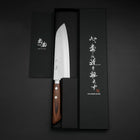 Santoku VG-1 Tsuchime Western Mahogany Handle 170mm (6.7”)-[Musashi]-[Japanese-Kitchen-Knives]