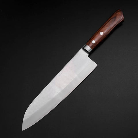 Santoku VG-1 Tsuchime Western Mahogany Handle 180mm (7”)-[Musashi]-[Japanese-Kitchen-Knives]
