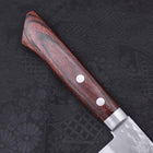 Santoku VG-1 Tsuchime Western Tsuba Mahogany Handle 165mm (6.5”)-[Musashi]-[Japanese-Kitchen-Knives]