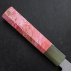 Santoku VG-10 Damascus Buffalo Dark Pink Maple Handle 180mm (7”)-[Musashi]-[Japanese-Kitchen-Knives]