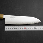 Santoku VG-10 Damascus Buffalo Dark Pink Maple Handle 180mm (7”)-[Musashi]-[Japanese-Kitchen-Knives]