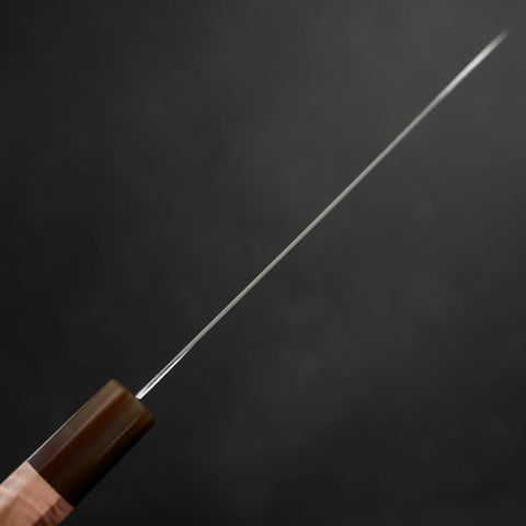 Santoku VG-10 Damascus Buffalo Light Pink Maple Handle 180mm (7”)-[Musashi]-[Japanese-Kitchen-Knives]
