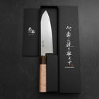 Santoku VG-10 Damascus Buffalo Light Pink Maple Handle 180mm (7”)-[Musashi]-[Japanese-Kitchen-Knives]