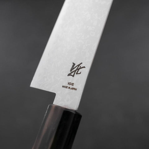 Santoku VG-10 Damascus Double Buffalo Capped Magnolia Handle 180mm (7”)-[Musashi]-[Japanese-Kitchen-Knives]