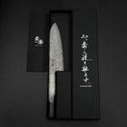 Santoku VG-10 Damascus Ocean White Black Gold Handle 165mm (6.5”)-[Musashi]-[Japanese-Kitchen-Knives]