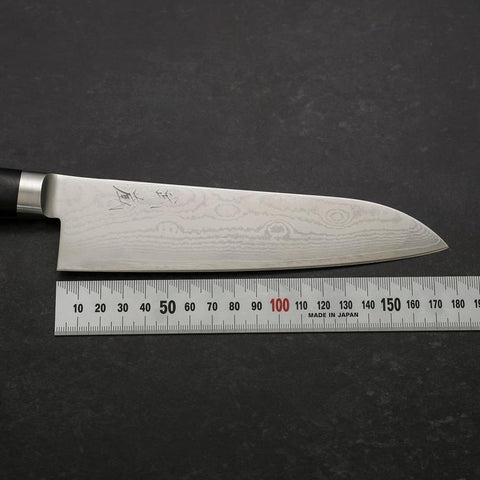 Santoku VG-10 Damascus Western Black Cherry Handle 175mm (6.8”)-[Musashi]-[Japanese-Kitchen-Knives]