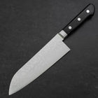 Santoku VG-10 Damascus Western Black Handle 170mm (6.7”)-[Musashi]-[Japanese-Kitchen-Knives]