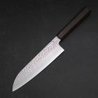 Santoku VG-10 Tsuchime Damascus Ashwood Handle 180mm (7”)-[Musashi]-[Japanese-Kitchen-Knives]