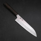 Santoku VG-10 Tsuchime Damascus Ashwood Handle 180mm (7”)-[Musashi]-[Japanese-Kitchen-Knives]