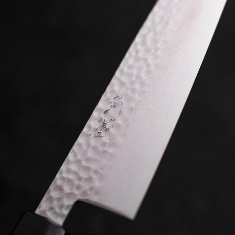 Santoku VG-10 Tsuchime Damascus Walnut Handle 165mm (6.5”)-[Musashi]-[Japanese-Kitchen-Knives]