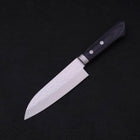 Santoku VG-10 Tsuchime Damascus Western Dark Blue Handle 130mm (5.1”)-[Musashi]-[Japanese-Kitchen-Knives]