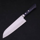 Santoku VG-10 Tsuchime Damascus Western Dark Blue Handle 170mm (6.7”)-[Musashi]-[Japanese-Kitchen-Knives]