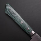 Santoku VG-10 Tsuchime Damascus Western Green Handle 170mm (6.7”)-[Musashi]-[Japanese-Kitchen-Knives]