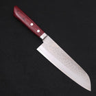 Santoku VG-10 Tsuchime Damascus Western Red Handle 170mm (6.7”)-[Musashi]-[Japanese-Kitchen-Knives]