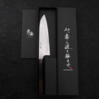 Santoku VG-10 Tsuchime Ebony Wood Handle 170mm (6.7”)-[Musashi]-[Japanese-Kitchen-Knives]