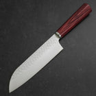Santoku VG-10 Tsuchime Oval Red Handle 165mm (6.5”)-[Musashi]-[Japanese-Kitchen-Knives]