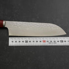 Santoku VG-10 Tsuchime Oval Red Handle 165mm (6.5”)-[Musashi]-[Japanese-Kitchen-Knives]