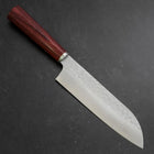 Santoku VG-10 Tsuchime Oval Red Handle 165mm (6.5”)-[Musashi]-[Japanese-Kitchen-Knives]