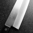 Santoku VG-5 Polished Western Black Handle 170mm (Tsuba Nashi) (6.7”)-[Musashi]-[Japanese-Kitchen-Knives]