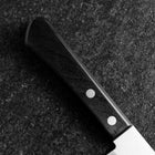 Santoku VG-5 Polished Western Black Handle 170mm (Tsuba Nashi) (6.7”)-[Musashi]-[Japanese-Kitchen-Knives]