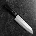 Santoku VG-5 Polished Western Black Handle 170mm (Tsuba Nashi) (6.7”)-[Musashi]-[Japanese-Kitchen-Knives]