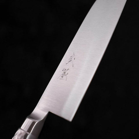 Santoku VG-5 Polished Western Handle 120mm (4.7”)-[Musashi]-[Japanese-Kitchen-Knives]