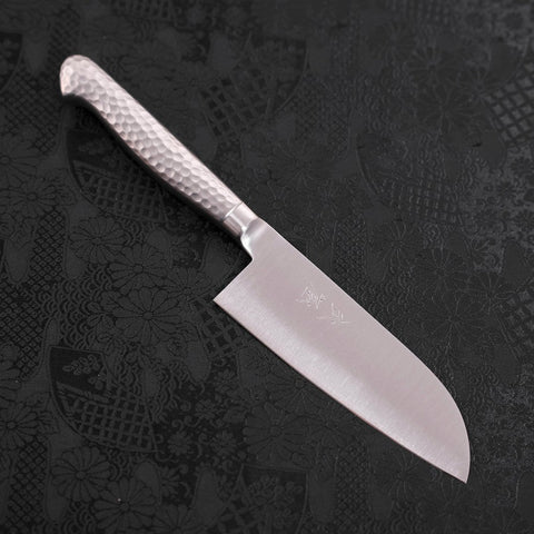 Santoku VG-5 Polished Western Handle 120mm (4.7”)-[Musashi]-[Japanese-Kitchen-Knives]