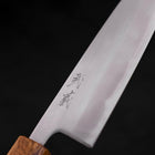 Santoku White Steel #1 Polished Oak Handle 165mm (6.5”)-[Musashi]-[Japanese-Kitchen-Knives]