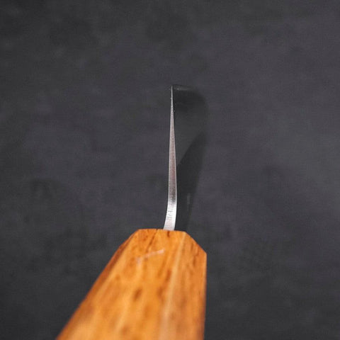 Santoku White Steel #1 Polished Yaki Urushi Handle 165mm (6.5”)-[Musashi]-[Japanese-Kitchen-Knives]