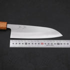 Santoku White Steel #1 Polished Yaki Urushi Handle 165mm (6.5”)-[Musashi]-[Japanese-Kitchen-Knives]