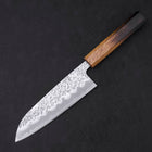 Santoku White Steel #1 Tsuchime Yaki Urushi Handle 165mm (6.5”)-[Musashi]-[Japanese-Kitchen-Knives]