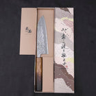 Santoku White Steel #1 Tsuchime Yaki Urushi Handle 165mm (6.5”)-[Musashi]-[Japanese-Kitchen-Knives]